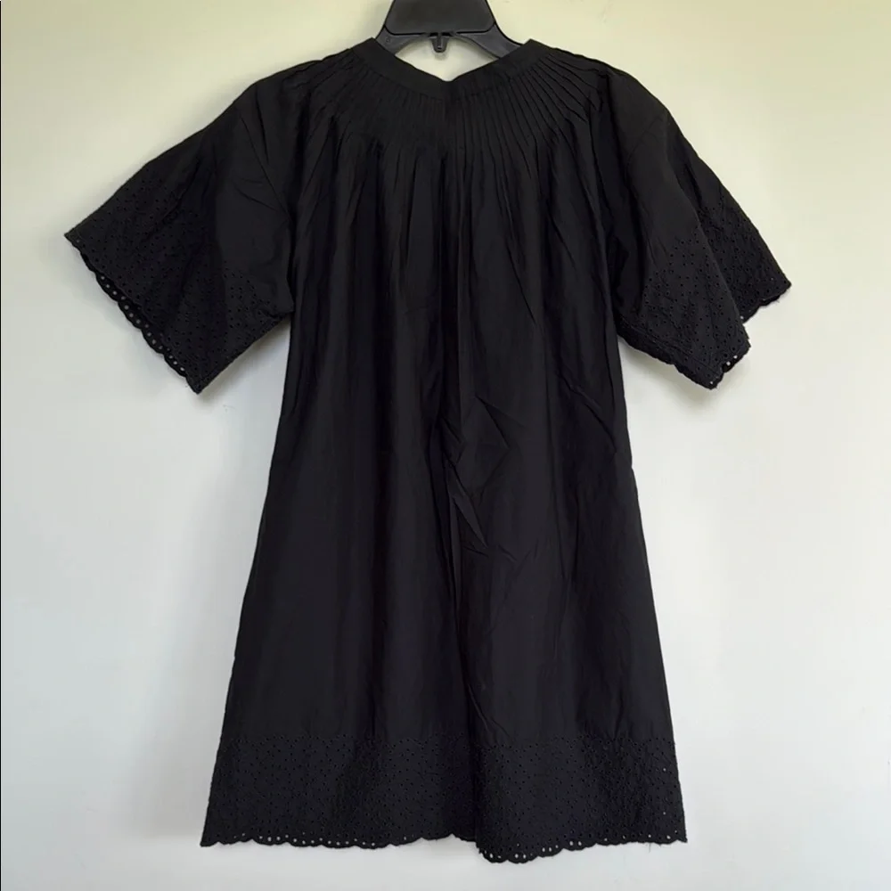 J. Crew Black Pleated Button-Down Top